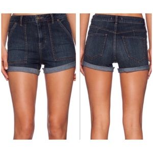 Free People High Waisted Denim Shorts